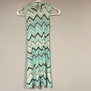 Justice Girls Tank Dress , 12, Stretchy Zig- Zag Fabric, ties